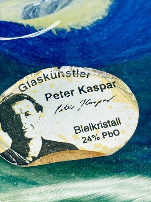 Świecznik szklany Kaspar Single-Art w latach 70-tych