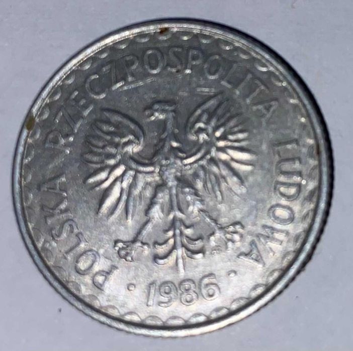 Moneta 1 zł 1986