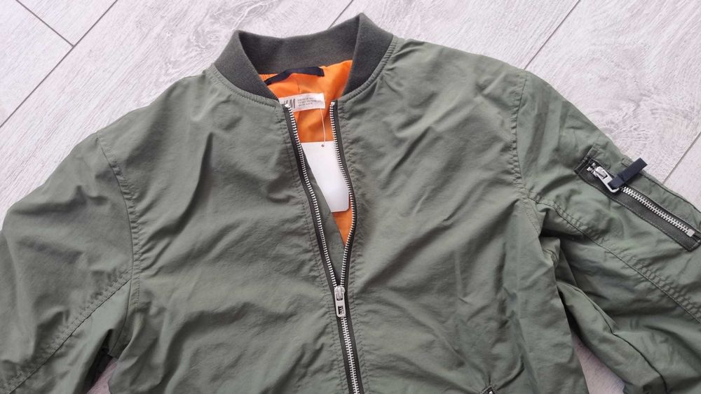Kurtka Bomberka H&M Nowa Damska S M Zielona