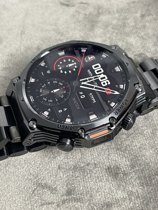 ‼️Смарт-годинник‼️ HARDY AK82 Black AMOLED | військовий тактичний smartwatch з ліхтариком, пульс, SpO2, Bluetooth, Android/iOS