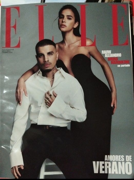 Revista ELLE edição Rauw Alejandro e Bruna Marquezine