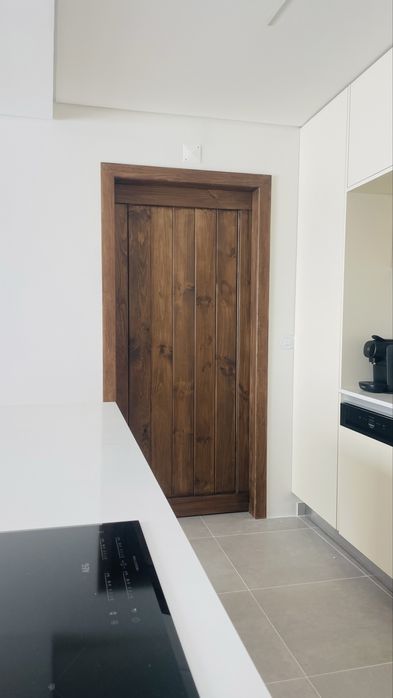 Porta rustica de correr ou abertura normal