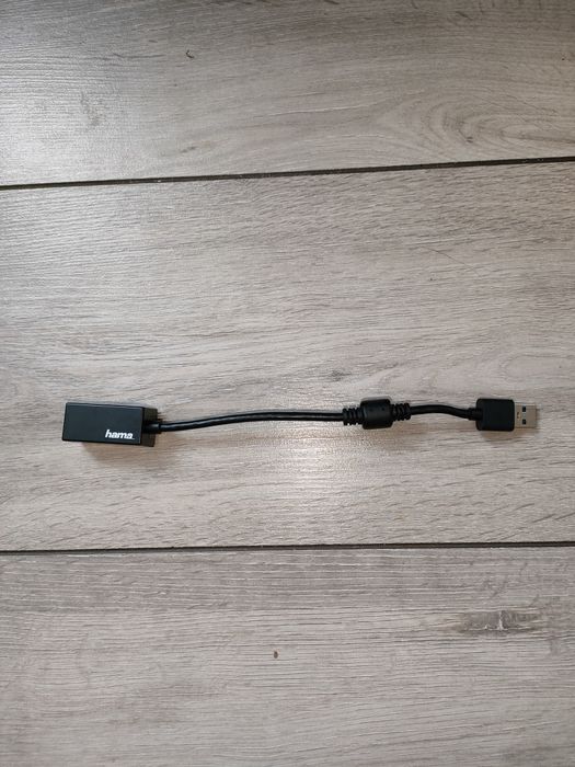 Adapter sieciowy USB Hama przejściówka do kabla sieciowego do laptopa