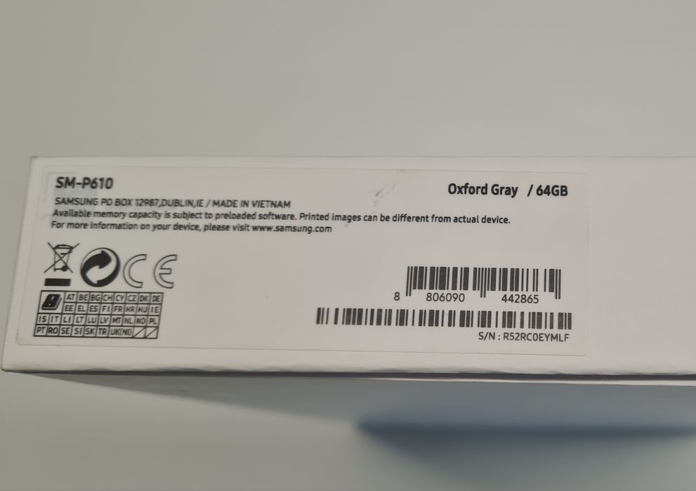 Tablet Samsung Galaxy Tab S6 Lite – SM-P610 (Wi-Fi)