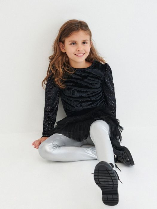 Бархатная блузка Reserved , стразы, 10-11 лет