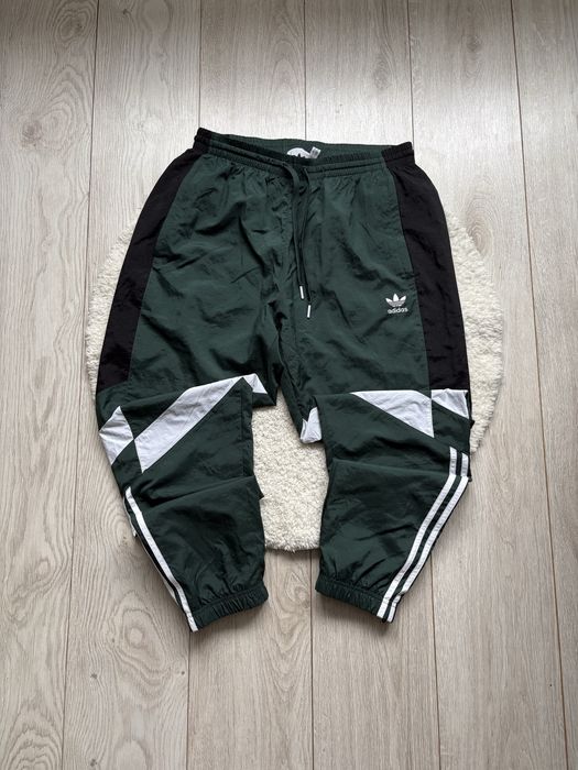 Мужские Нейлоновые Спортивки Adidas Rekive Green Pants Л размер
