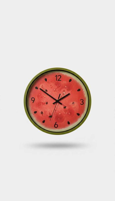 НОВЫЕ Насченные Дизайнерские Часы "Арбузный мотив"
