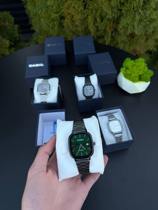 Годинник CASIO кварцовий унісекс | Металевий браслет | Стильний класичний дизайн/Годинник Касіо Чорний Сірий
