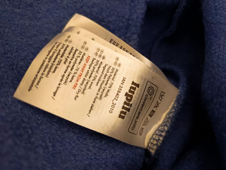 70% wełna kombinezon lupilu granatowy