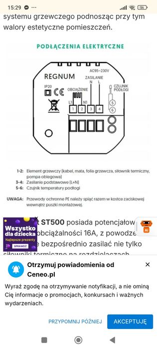 Nowy inteligentny termostat think green act greeen