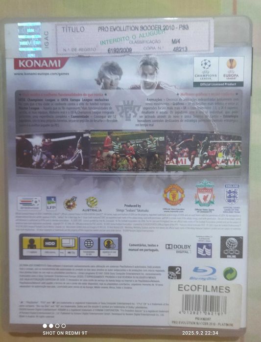 Play station 3 - PES 2010 pro evolution soccer