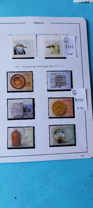 Selos Portugal ano 2001. Novos c/Goma original  Ref.21/08