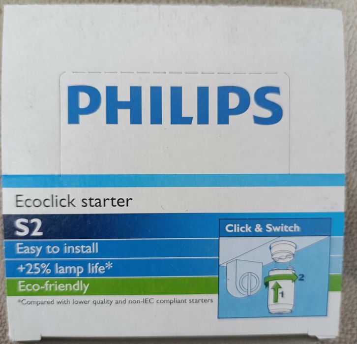 Стартер для люмінесцентних ламп  Philips S2 и Philip's S10.
