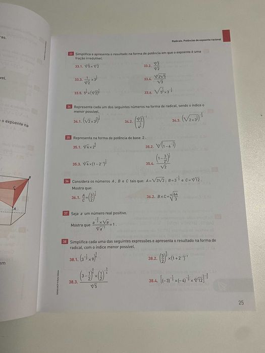 Novo Espaço Matemática 10º, caderno aluno, muito bom estado