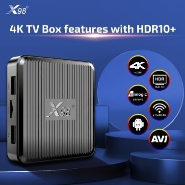 X98Q TV BOX 2GB 16GB Android 11 Amlogic S905W2 2.4G+5G WiFi 4K AV1