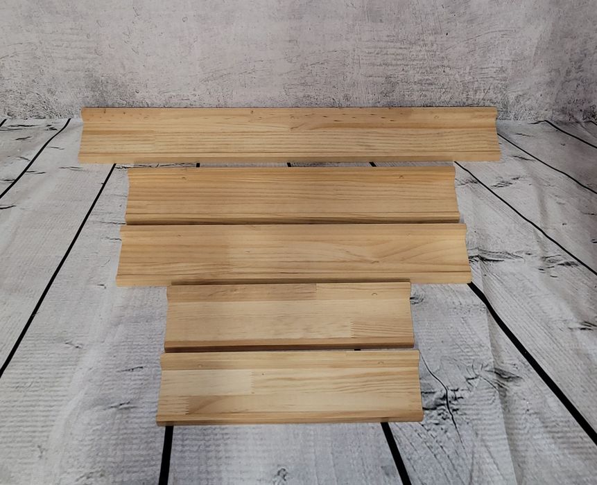 5x półka wisząca drewniana 40 60 i 80cm cena za komplet