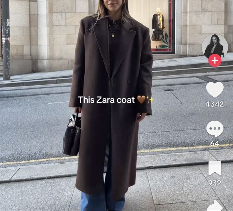 Пальто Zara шерсть