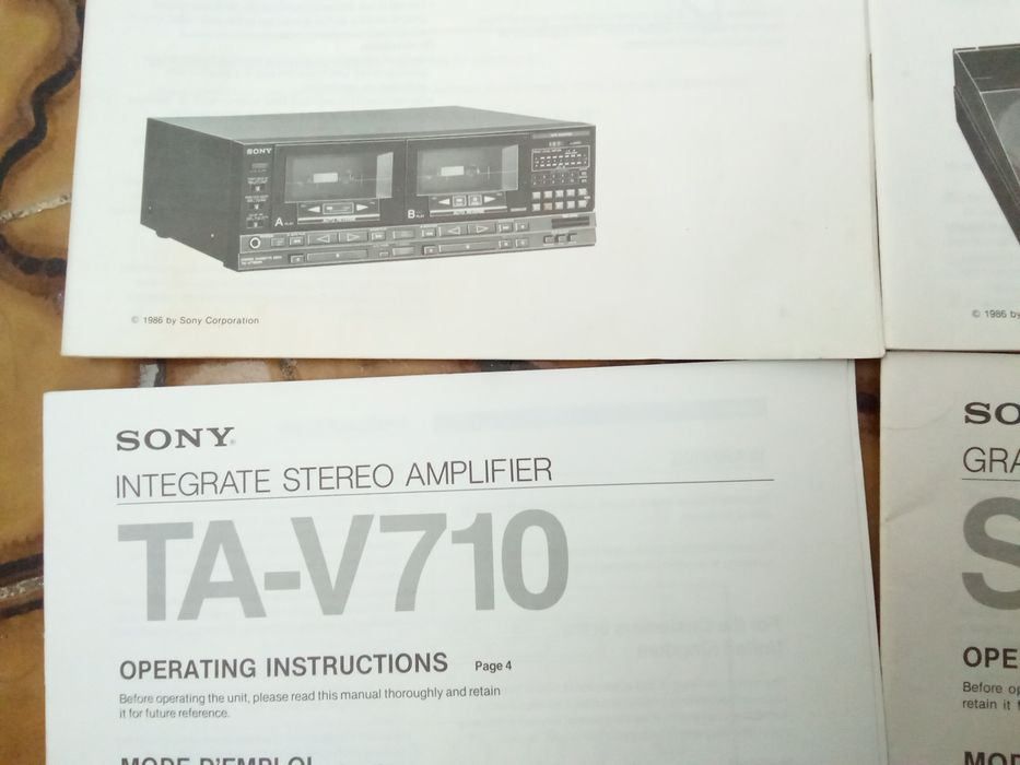 Manuais utilizador Sony TA-V710 CDP-M50 TC-V710WR SONY FH-B50CD Grundig 1099 WE/PM