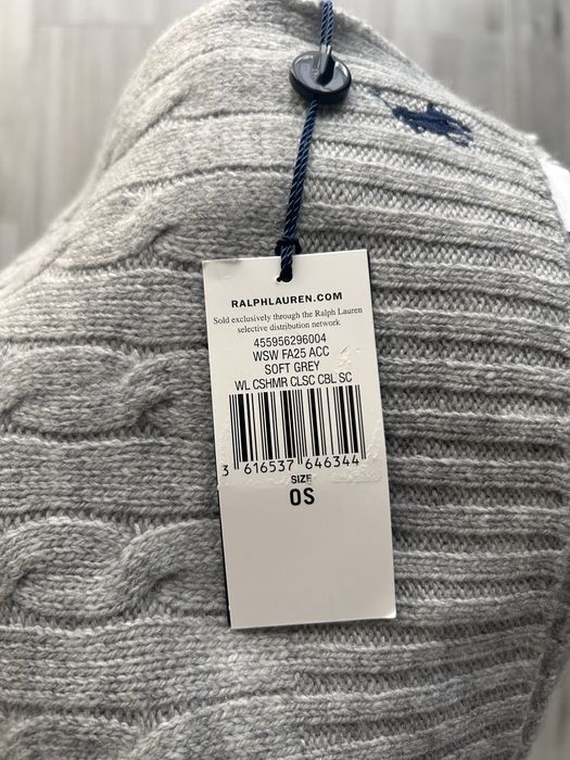 Nowy szalik Polo Ralph Lauren wełna/kaszmir