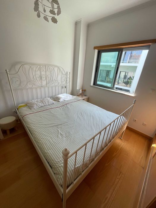 cama ferro branco