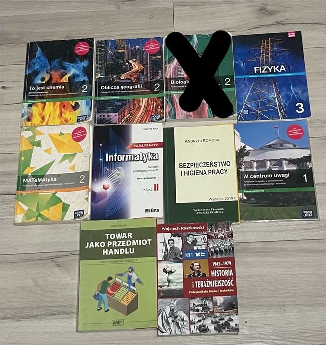 Zestaw podręczników do liceum/technikum.  CENY W OPISIE