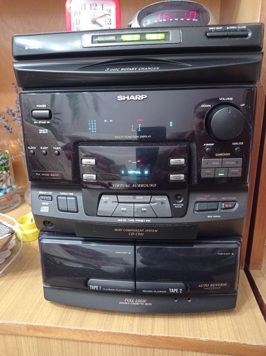 Wieża Sharp - radio, kasety