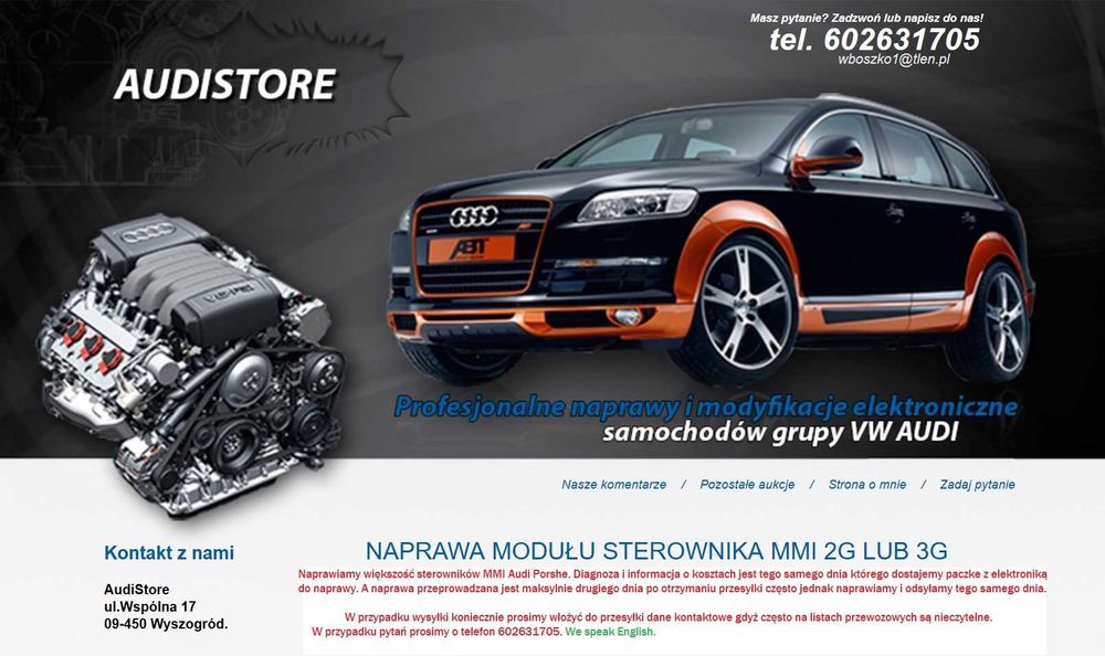 Wzmacniacz BOSE Audi naprawa
