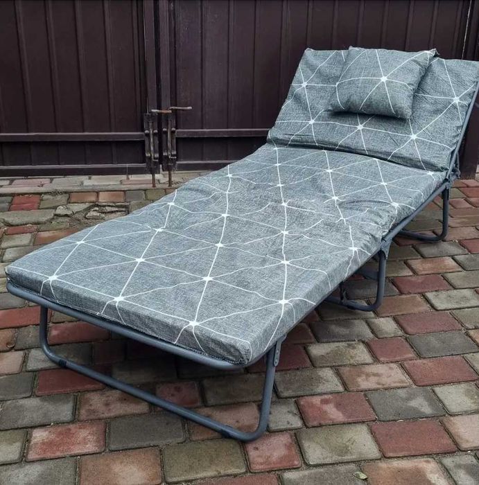 Розкладачка розкладне ліжко раскладушка раскладная кровать с матрасом