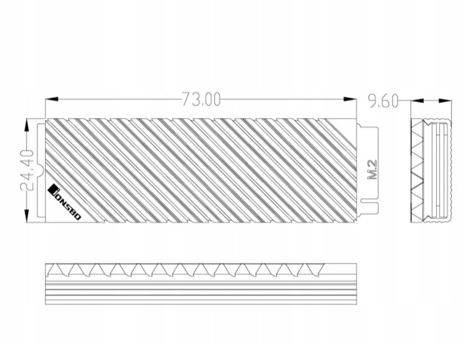 Chłodzenie Jonsbo M.2 SSD Cooler Radiator Czerwony