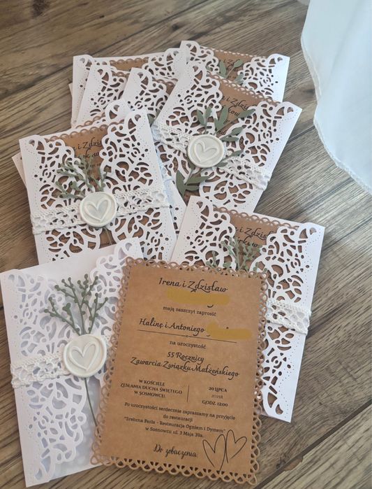 Zaproszenie na ślub komunia urodziny chrzest osiemnastkę