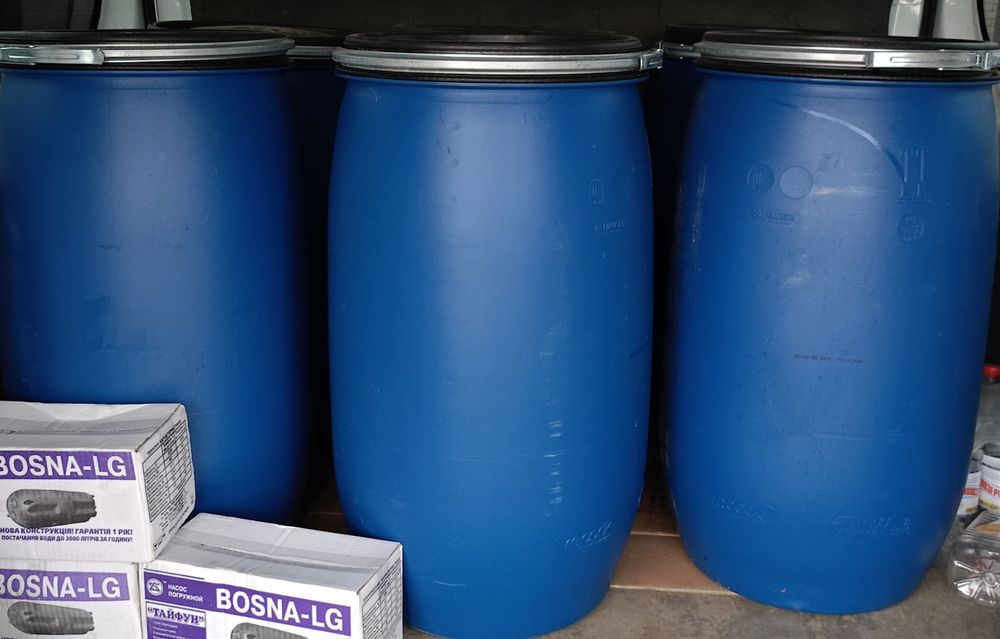бочка синяя б/у 120/150/200л еврокуб все в наличии
