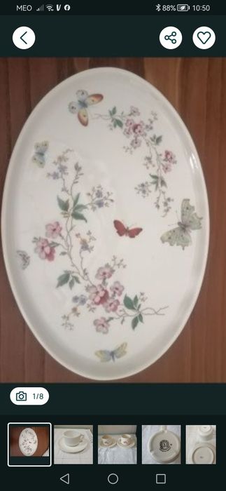Pote e jarra em porcelana Porart+Travesas  e pratos