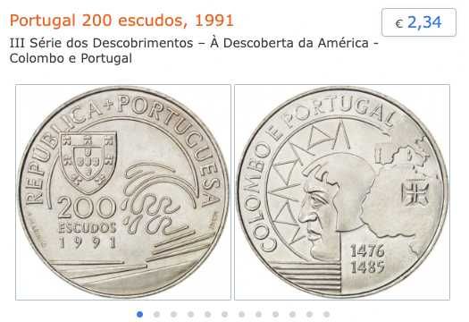 Moedas de escudo comemorativas - Lote de 11 unidades para colecção