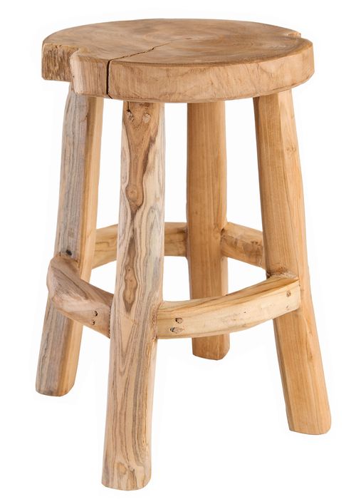 Drewniany Stołek, Ok. Wysokość 45Cm - Bm