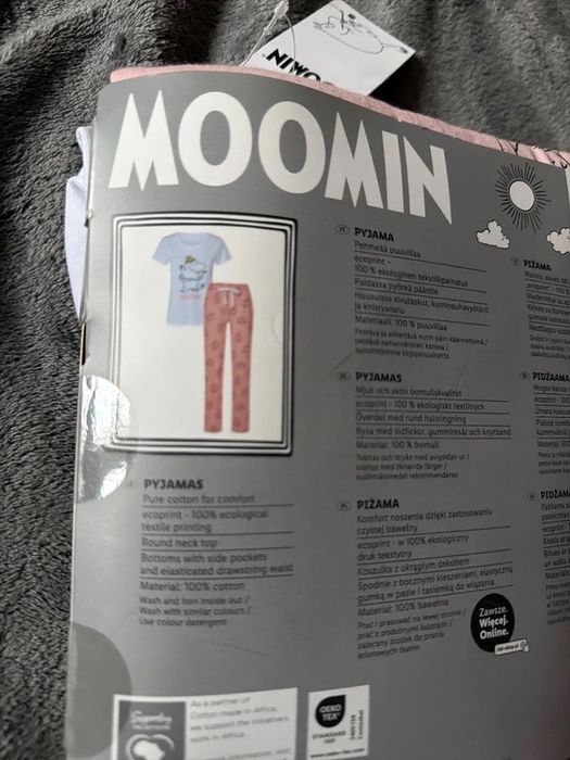 NOWA piżama Muminki Moomin roz.L