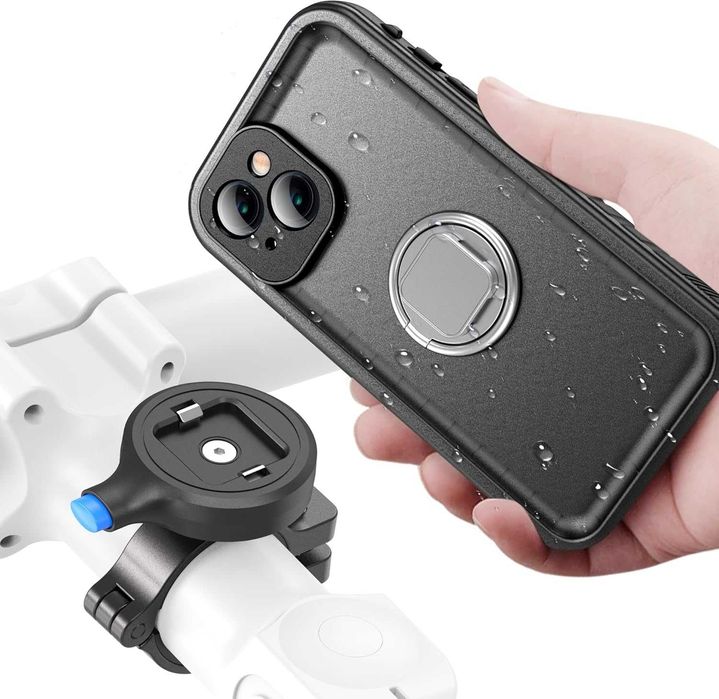 Uchwyt rowerowy na telefon iPhone 14 Plus, aluminiowy, SPORTLINK spp32