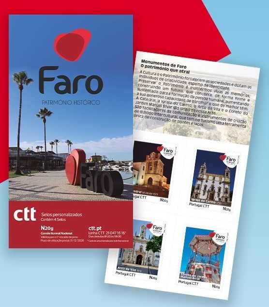 FARO PATRIMONIO HISTORICO - Booklet CTT 4 selos autoadesivos - 2024