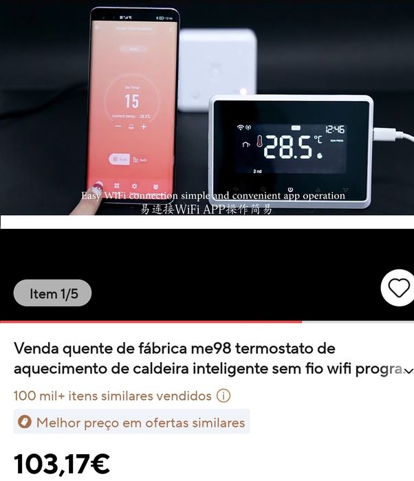 Termostato Controlador de caldeira ou aquecimento Tuya