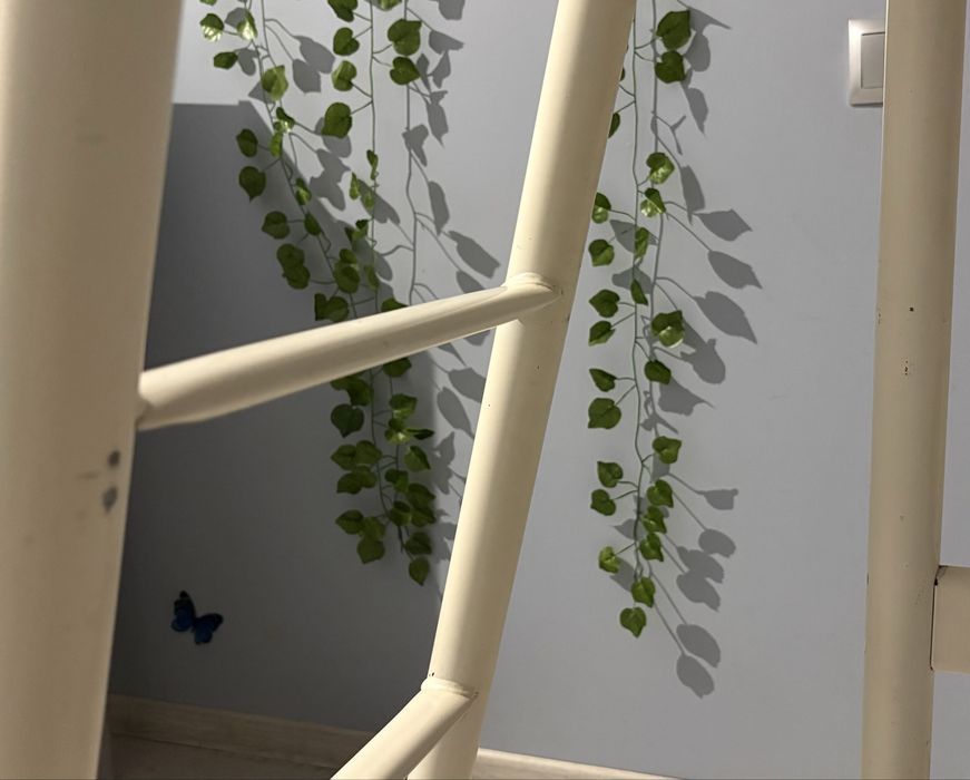 Łóżko piętrowe 90x200 biale rama ikea