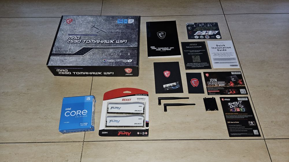 i5-11600K + MSI Z590 Tomahawk WiFi + 32GB DDR4  zestaw gaming
