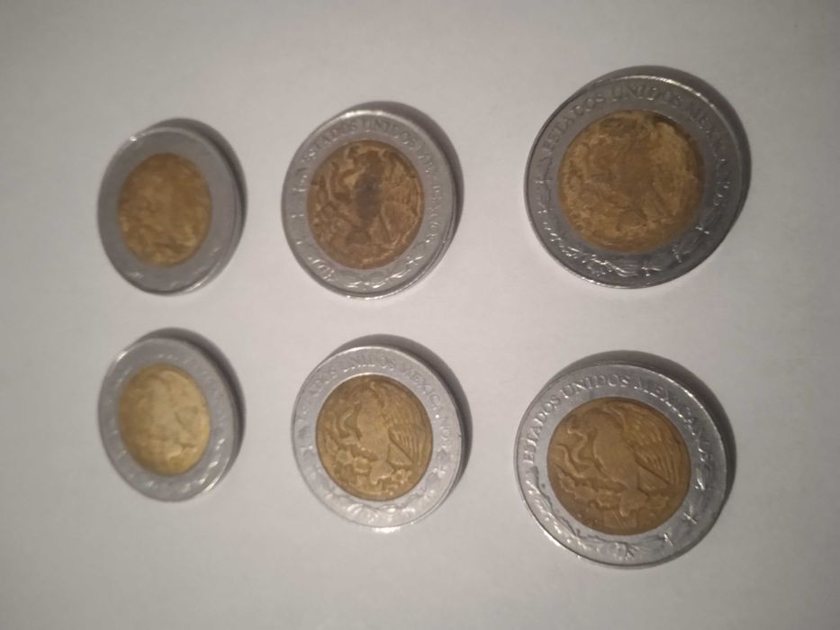 Moedas Novo Peso Mexicano 1992 a 1994