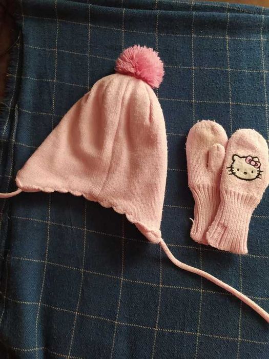 Komplet czapka i rękawiczki, rozmiar 74-80, H&M