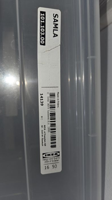 Samla Ikea, pojemnik z przykrywką przezroczysty