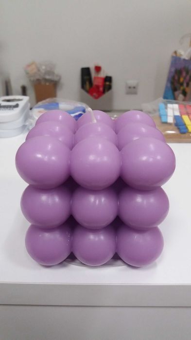 Świeczka kol. fioletowy - PIĘKNA  !