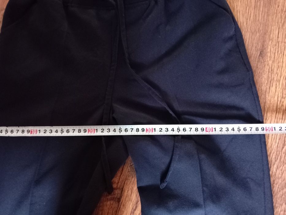 Eleganckie, granatowe damskie spodnie 36/38, gumka w pasie