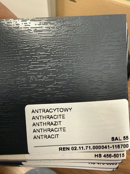 Drzwi balkonowe PVC kolor zewnetrzny antacyt