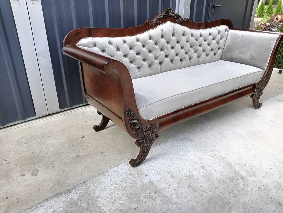 Kanapa sofa Biedermeier antyk po renowacji