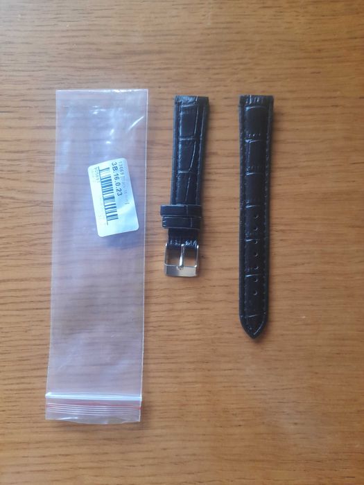 Pasek do zegarka czarny 16 mm