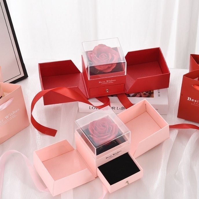 Подарунковий набір/справжня троянда з кулоном