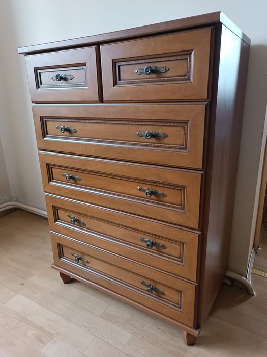 Komoda vintage  6 szuflad do renowacji / do naprawy prowadnice
